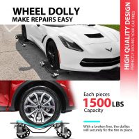 Buy VIVOHOME Heavy Duty 4 Tire Wheel Dolly Car Stakes 6000lbs Capacity  Black Online in Vietnam. B07ZQDRFTZ