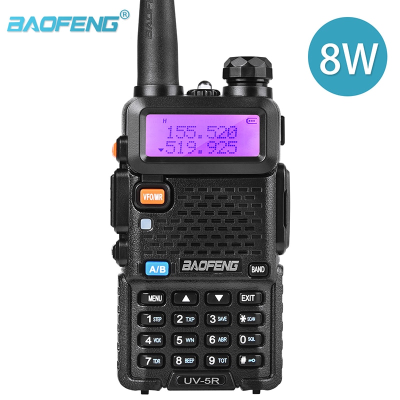 Buy Online BaoFeng UV 5R Two Way Radio Real 8W 10KM 128CH Dual Band VHF (136-174MHz)UHF(400-520MHz) Amateur Ham Portable Walkie Talkie ▻ Alitools