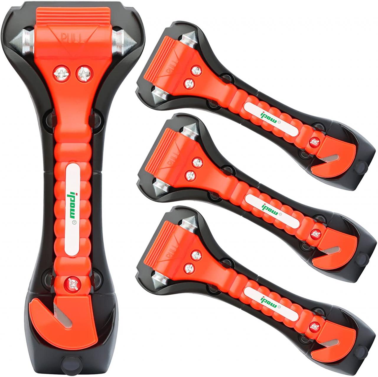 Buy 4 PCS of IPOW Car Safety Antiskid Hammer Seatbelt Cutter Emergency  Class/Window Punch Breaker Auto Rescue Disaster Escape Life-Saving Hammer  Tool,Small Online in Hong Kong. B07799RC91