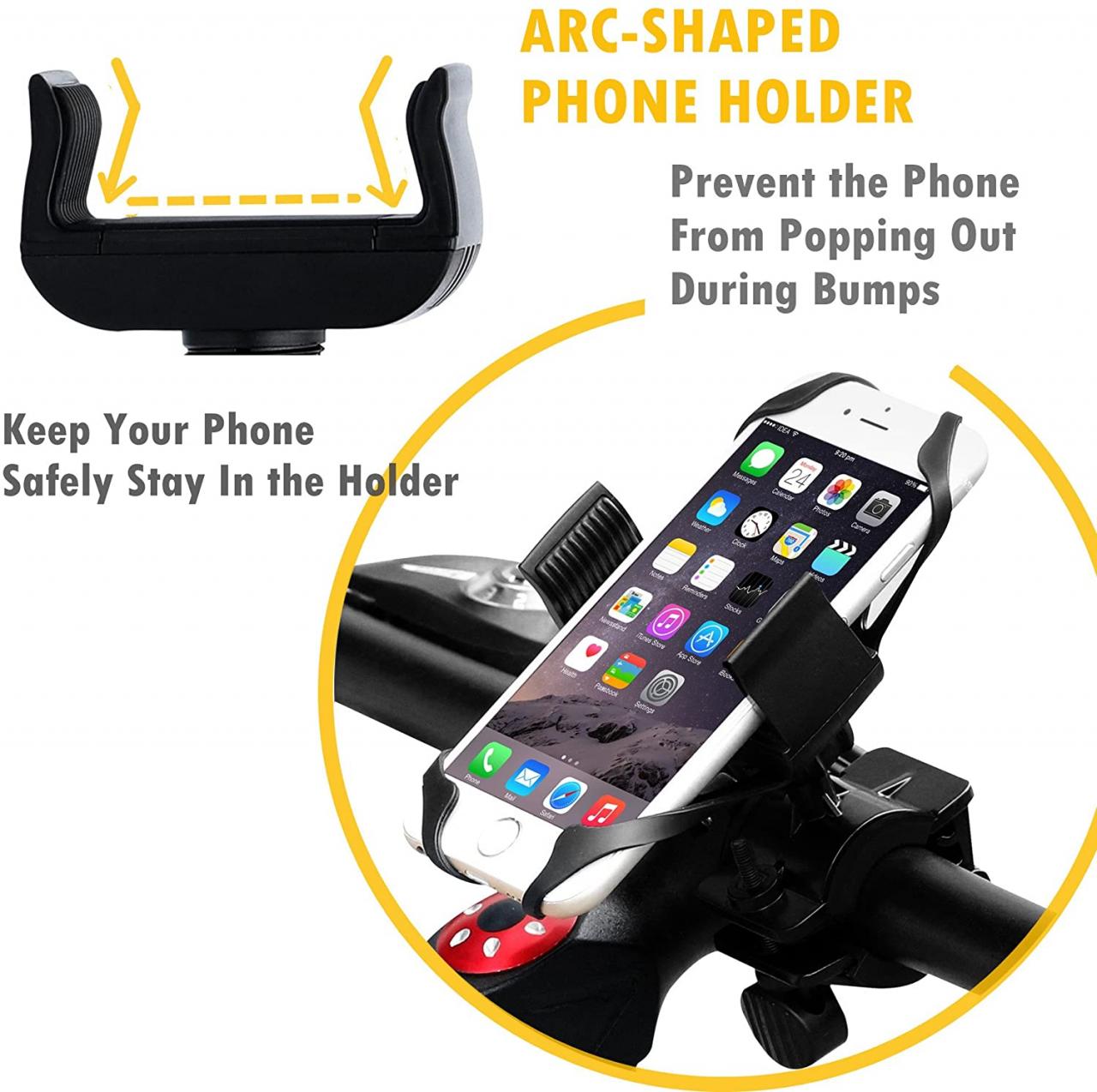 Buy Ipow Metal Bike & Motorcycle Cell Phone Mount, with Unbreakable Metal  Handlebar Holder for Bicycle, Motorbike, ATV. Fits iPhone, Samsung or Any  Smartphone/GPS Online in Taiwan. B01M98O7HH
