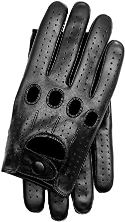 Buy Riparo Genuine Leather Full-finger Driving Gloves (Large, Dark Brown)  at Amazon.in