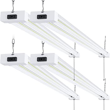 Amico 40W 4000LM 4FT Linkable LED Utility Shop Lights for Garage,Double  Integrated LED Fixture UL and Energy Star,5000K Daylight, 100W Fluorescent  Eq. Hanging Light with Pull Chain Switch (1 Pack) : Amazon.in