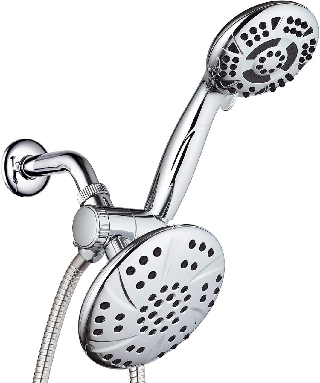Buy AquaDance Brushed Nickel Premium High Pressure 48-setting 3-Way Combo  for The Best of Both Worlds – Enjoy Luxurious 6-setting Rain Shower Head  and 6-Setting Hand Held Shower Separately or Together Online