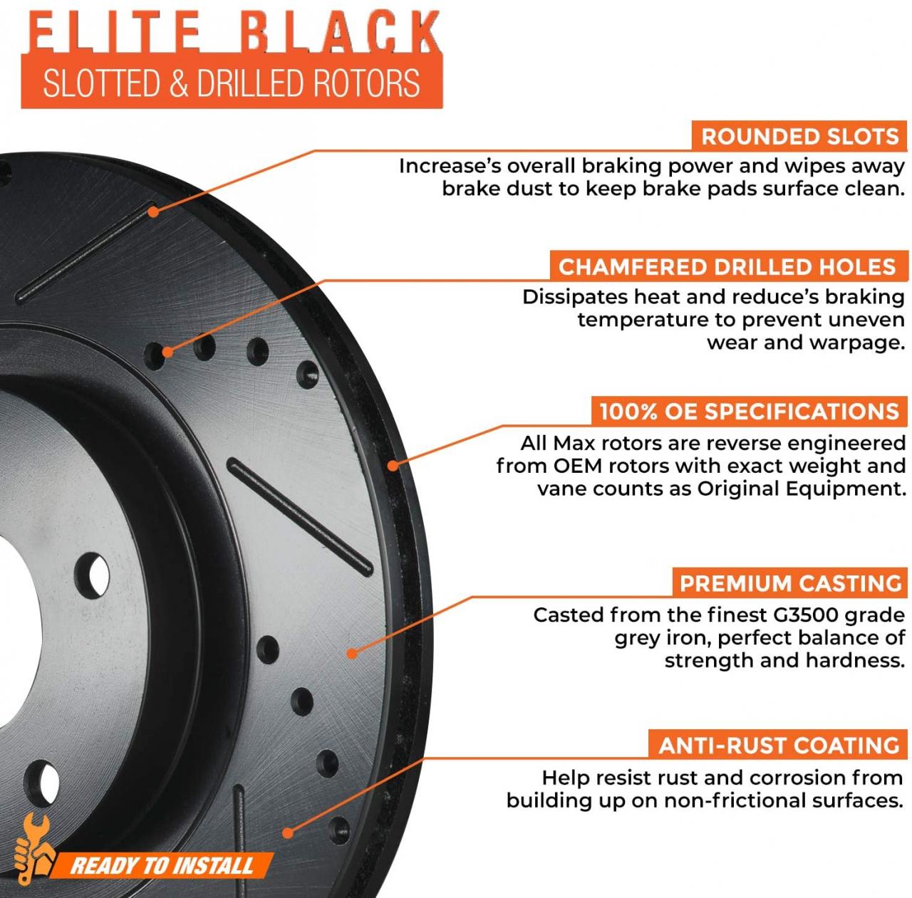 Buy Front + Rear] Max Brakes Elite XDS Rotors with Carbon Ceramic Pads  KT185783 Online in Indonesia. B07PD9SJQX