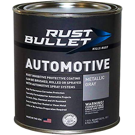 Rust Bullet RBA49 Automotive Rust Inhibitor Paint, 1/4 Pint Metal Can,  Metallic Gray : Amazon.ca: Automotive