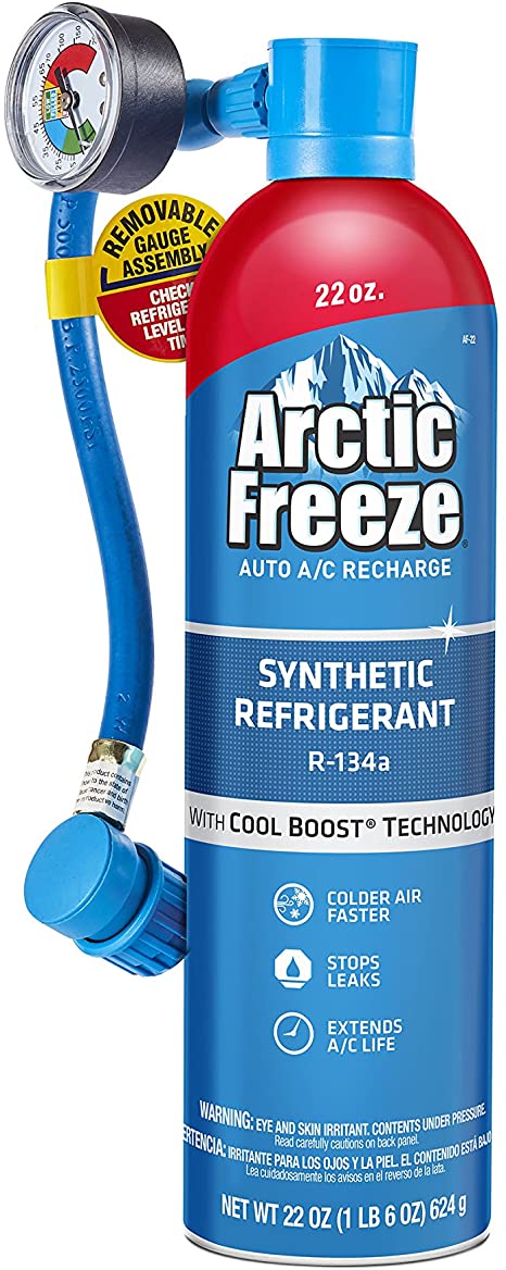 Product Review: Interdynamics (AF-22) Arctic Freeze R-134a Ultra Synthetic  Refrigerant with Recharge Hose and Gauge - 22 oz. - Refrigerant HQ