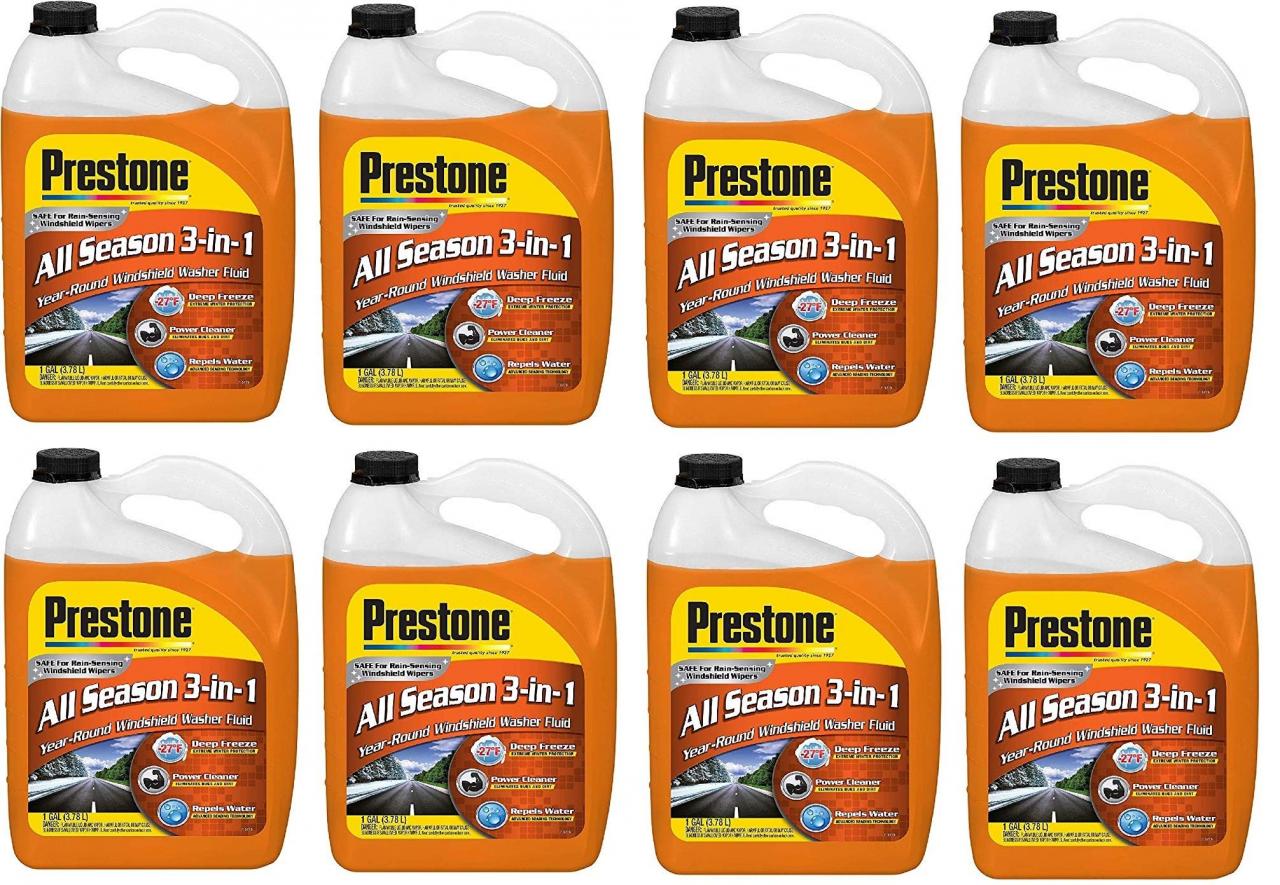 Prestone AS658 Deluxe 3-in-1 Windshield Washer Fluid, 1 Gallon (1 Gallon  (Pack of 8))- Buy Online in Bahamas at bahamas.desertcart.com. ProductId :  149701479.
