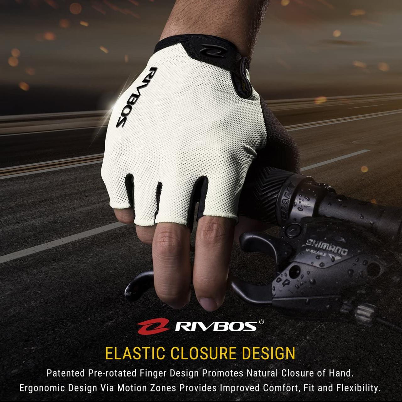Clothing RIVBOS Motorcycle Bicycle Mountain Bike Gloves for Men Women  Cycling Riding Driving Sports Outdoors Exercise with Fingerless Fashion  Design Foam Padding Breathable Mesh CHG001 Sports & Outdoors