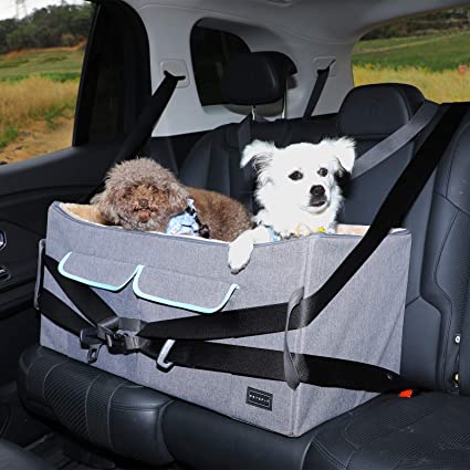 Petsfit Dog Car Seat,Soft Dog Booster Seat with Seat Belt Tether, Large Dog  Car Seat,Safe and Comfort Sofa for Traveling … : Amazon.co.uk