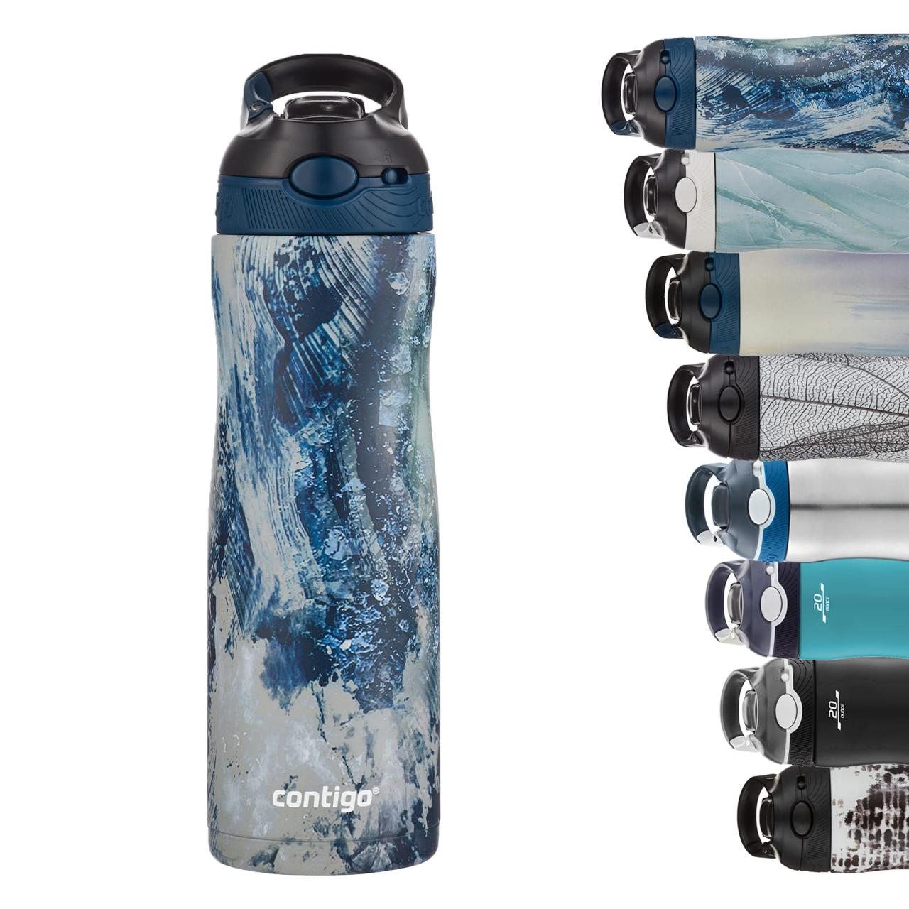 Contigo Autospout Chill Couture Drinking Bottle with Straw, Stainless Steel  Water Bottle, 100% Leak-Proof, Insulated Bottle for Sports, Bike, Hiking,  590 ml, Cloudburst : Amazon.com.au: Home Improvement