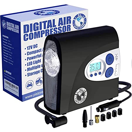 Buy P.I. Auto Store - Premium 12V DC Tire Air Compressor Pump, Portable  Digital Auto Tire Inflator .....NEW IMPROVED VERSION..... With Carry Case  Online in Vietnam. B07DRFD5VH