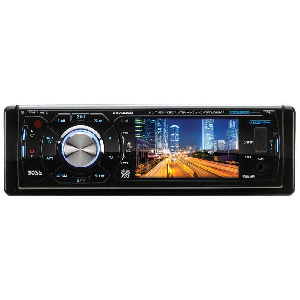BOSS Audio BV7325B In-Dash Single-Din 3.2-inch Detachable Screen DVD/CD/USB/SD/MP4/MP3  Player Receiver Bluetooth Streaming Bluetooth Hands-free with Remote |  RafaSound