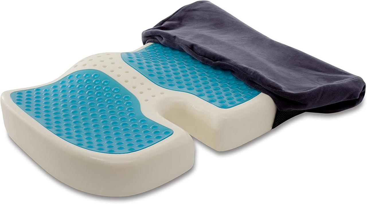 Review Analysis + Pros/Cons - TravelMate Gel Enhanced Memory Foam Seat  Cushion Perfect for Office Chair Car Seat Cushion Helps Relief from  Tailbone Pain Reduce Pressure on Coccyx Hip Non Slip Washable