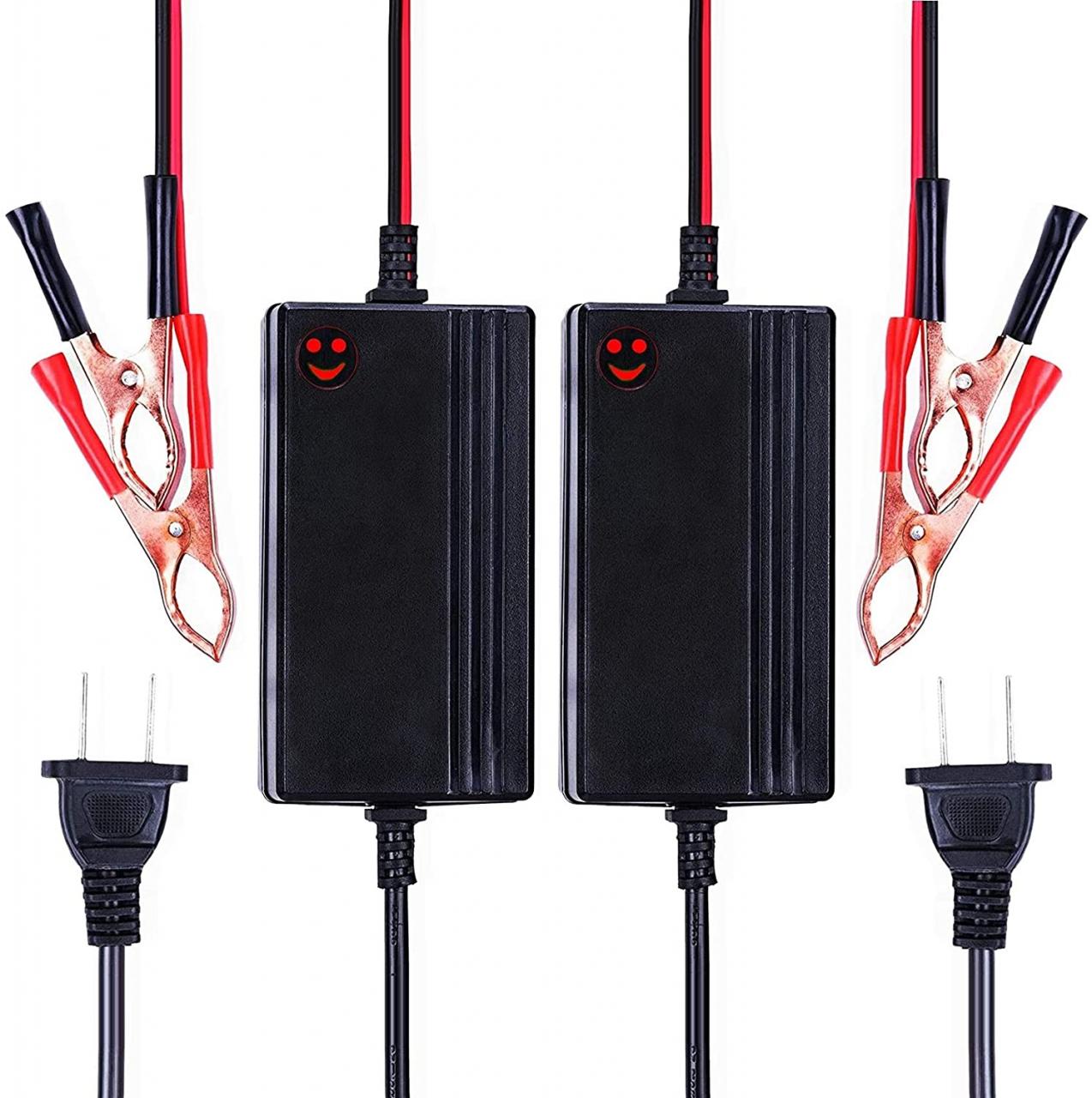2PCS 12V to 14.8V 1.2A Automatic Lead Acid Battery Trickle Charger