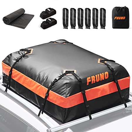 SHIELD JACKET Waterproof Roof Top Cargo Luggage Travel Bag (15 Cubic Feet)  - Roof Top Cargo Carrier for Cars, Vans and SUVs - Great for Travel or  Off-Roading - Double Vinyl Construction,