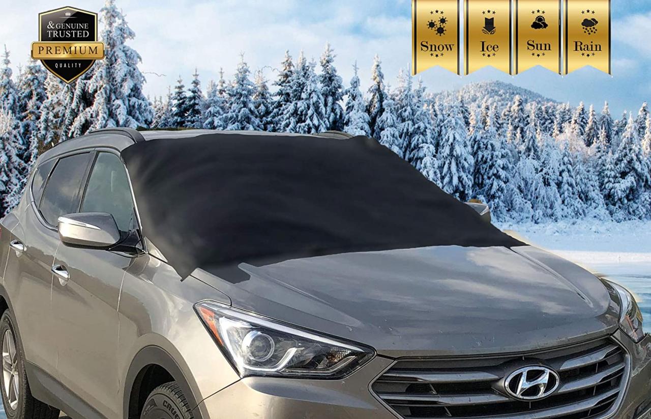 Apex Automotive Premium Windshield Snow Cover - Sizes for ALL Vehicles -  Covers Wipers - Snow, Ice, Frost Guard - No More Scraping! - Door Flaps -  Windproof Magnetic Edges-! : Amazon.co.uk: Automotive