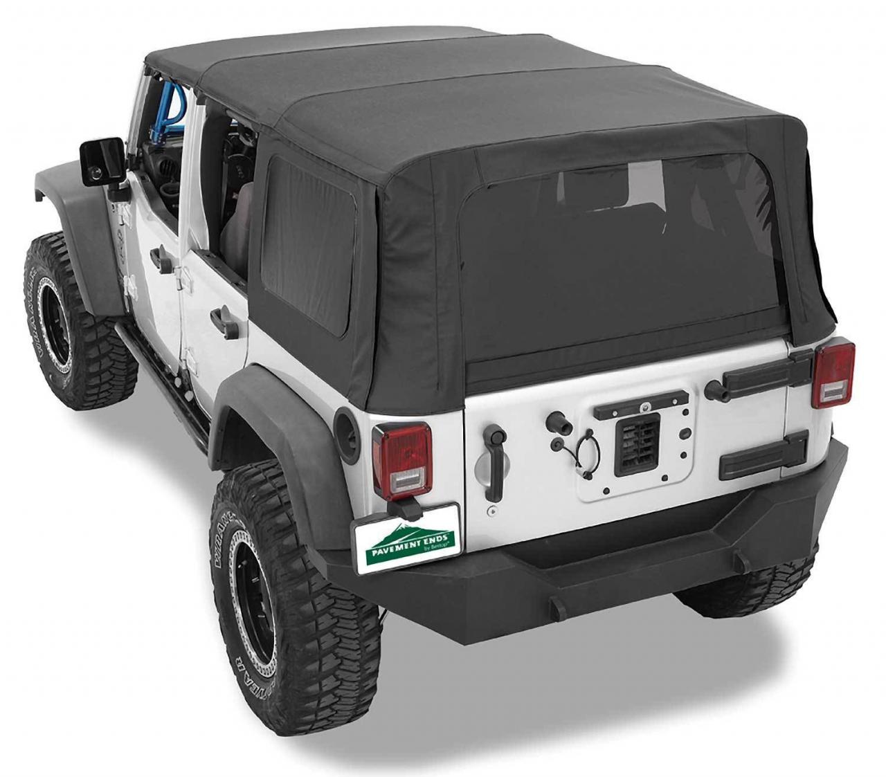 Jeep JK Replacement Soft Top Material Only Replay 10-17 Wrangler JK 4 Door  W/Tinted