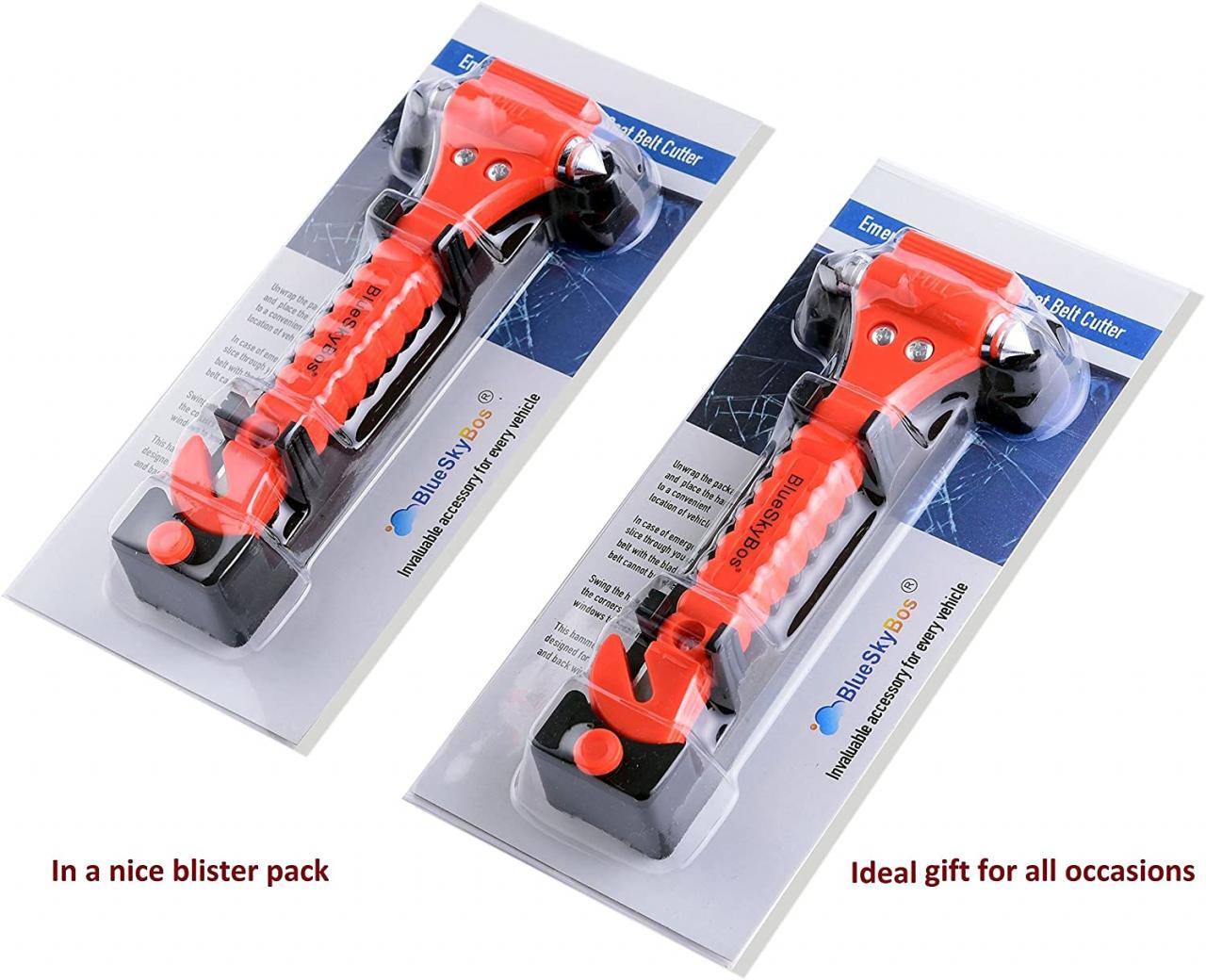 Buy BlueSkyBos 4-Pack Auto Window Hammer Seat Belt Cutter for Emergency  Escape Tool (2-in-1 4 Pack, Red) Online in Vietnam. B07MJZRZ6Q