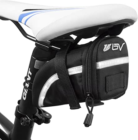 BV Bicycle Strap-On Saddle Bag, Inside Mesh Pocket : Amazon.co.uk: Sports &  Outdoors