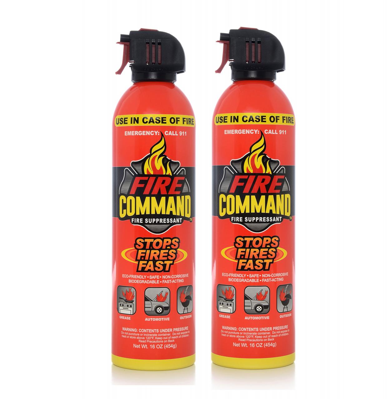 Fire Command Fire Extinguishing Aerosol Foam Spray Fire Suppressant, 16 oz  - Pack of 2 (FC-16OZFS-02)- Buy Online in Angola at Desertcart - 13171304.