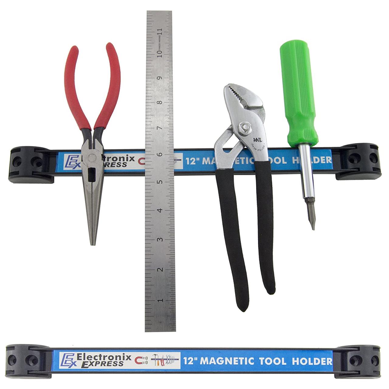 Heavy-Duty Bar 2 Pieces 12-Inch Magnetic Metal Tool Holder Organizer Racks  Tools & Workshop Equipment Tool Boxes & Storage