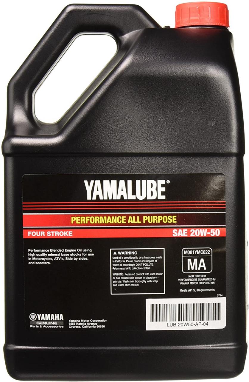 Yamaha Yamalube All Purpose Engine Oil SAE 20W-50 (946ml) - Heyneman Marine