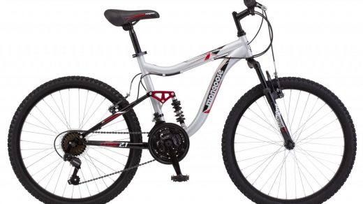 Buy Mongoose Ledge 2.1 Mountain Bike, 20-inch wheels, 7 speeds, boys frame,  Black Online in Tunisia. 21191068