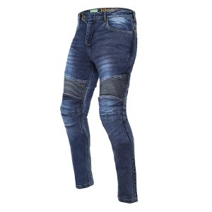 MAXLER JEAN Biker Jeans for men - Slim Straight Fit Motorcycle Riding Pants,  002 Blue - WebZaar