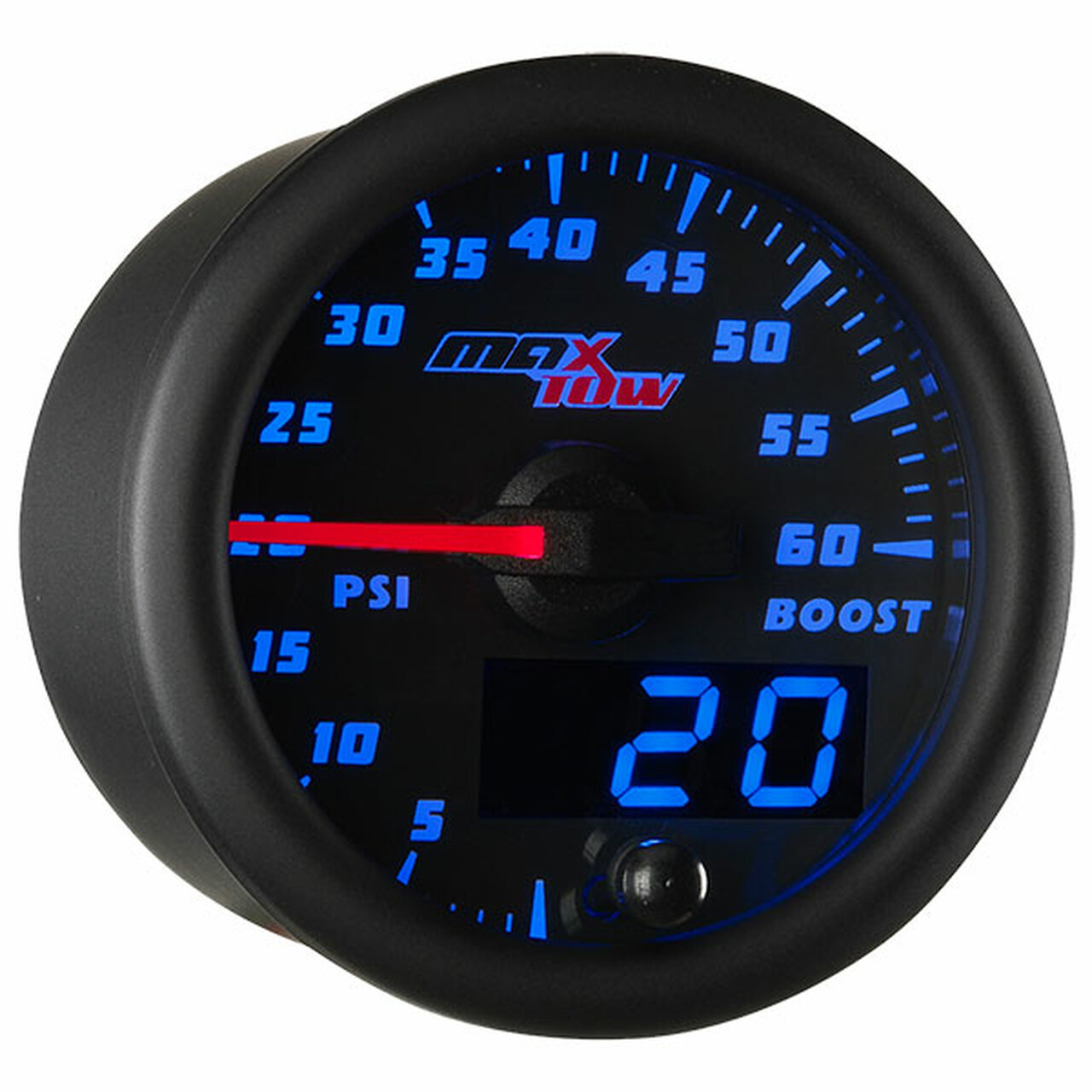 Buy GlowShift 3in1 Analog 60 PSI Boost Gauge Kit with Digital 2200 F  Pyrometer Exhaust Gas Temperature EGT & 150 PSI Pressure Readings - 10  Selectable LED Colors - Black Dial -