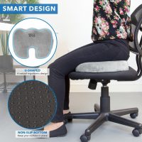 ComfiLife Premium Comfort Seat Cushion - Non-Slip Orthopedic 100% Memory  Foam Coccyx Cushion for Tailbone Pain - Cushion for Office Chair Car Seat -  Back Pain & Sciatica Relief (Black) : Amazon.ae: Kitchen