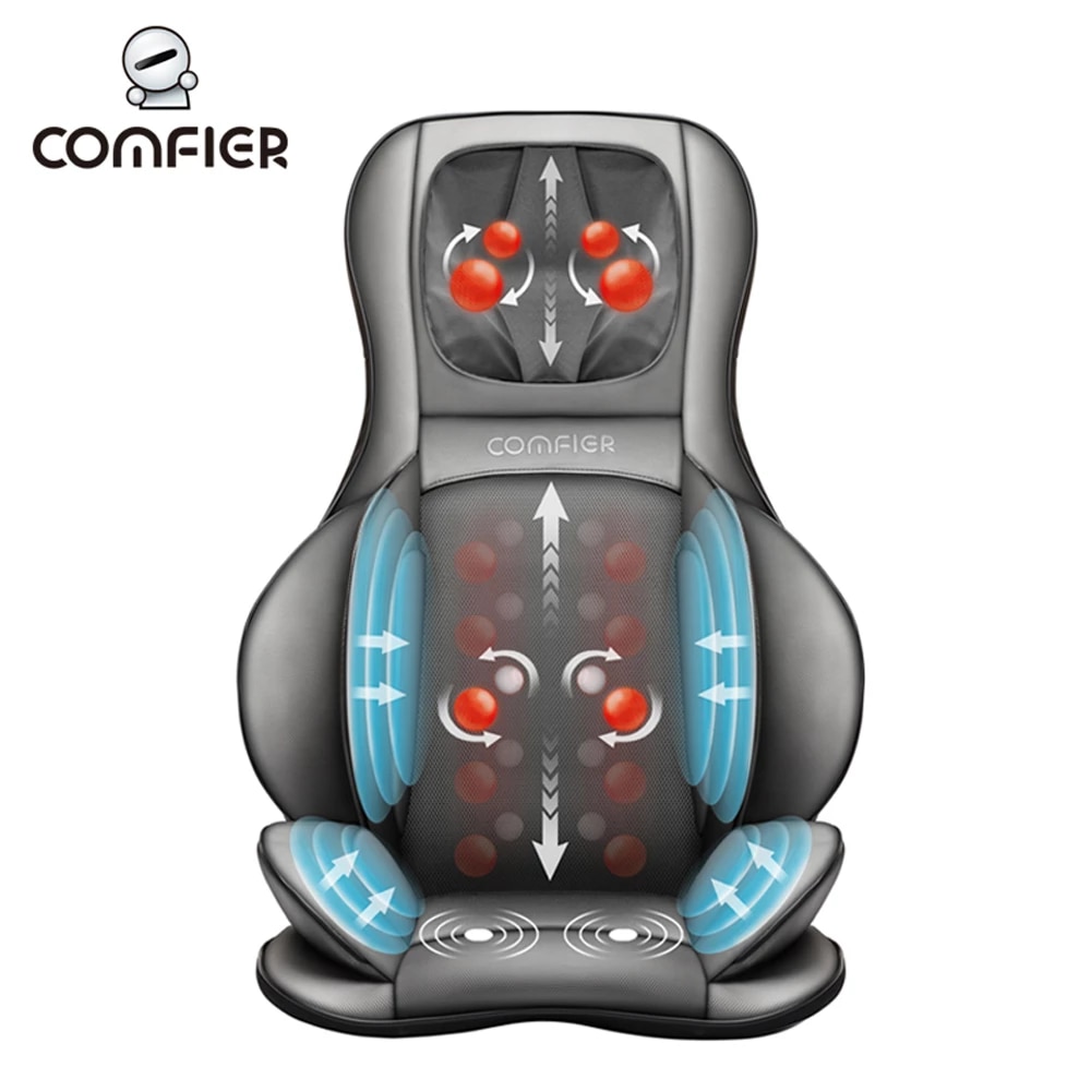 Buy Comfier Neck and Back Massager with Heat- Shiatsu Massage Chair Pad  Portable with Compress & Rolling,Kneading Chair Massager for Full Back,Neck  & Shoulder, Full Body Online in Hong Kong. B081KVJRTP