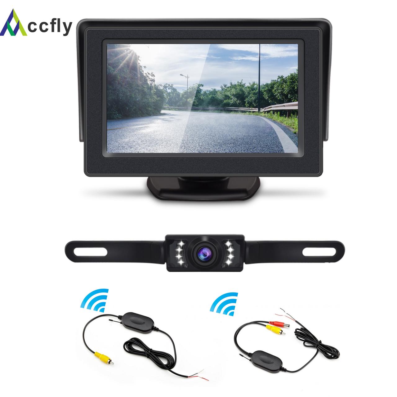 Accfly Wireless Car Dvr Rear View Camera Backup Parking Plate Cam with 4.3  Inch TFT Lcd Monitor for SUV - AliExpress