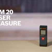 Bosch GLM 20 Laser Measure for accurate reading and speed of use.