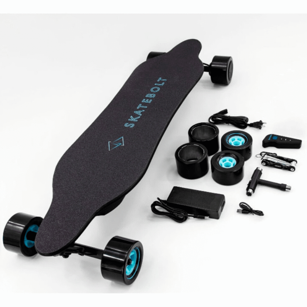 Buy SKATEBOLT Electric Skateboard Longboard with Remote Controller, 25 MPH  Top Speed, 22 Miles Max Range, Dual Motors Electric Longboard with LED  Taillights-3rd Updated Generation (Tires Skin Replaceable) Online in  Vietnam. B07ZCZ5XXV