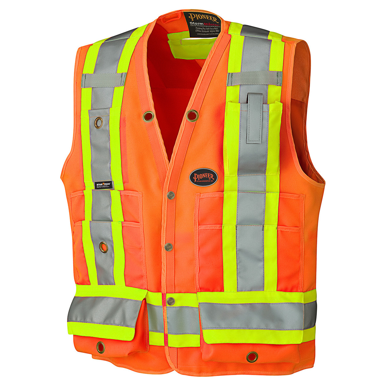 FallTech 5055 - ANSI Class 2 High-visibility Orange Safety Vest |  FallTech.com