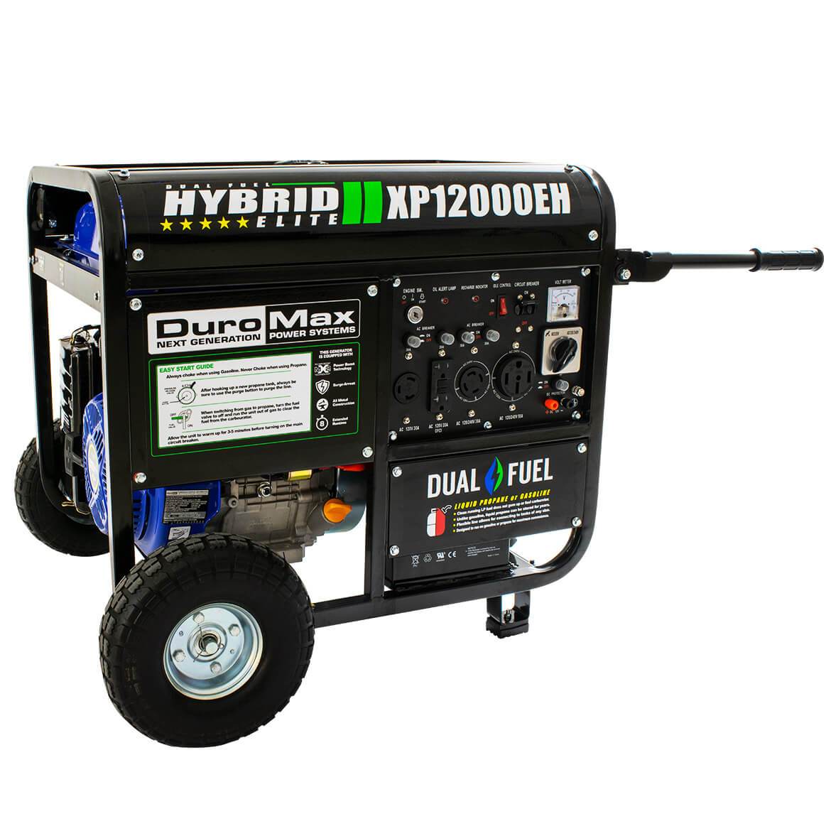 DuroMax XP12000EH 12,000 Watt 18-Hp Portable Hybrid Gas Propane Genera -  Detail Supply Plaza