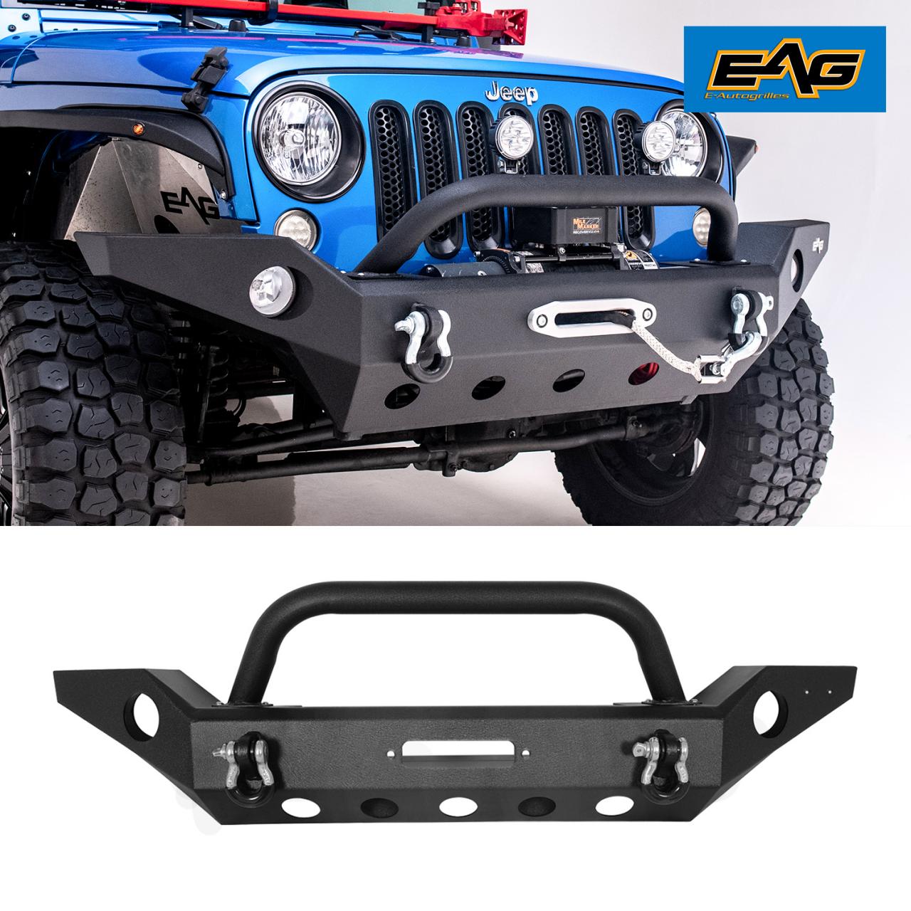 Buy EAG Front Bumper Rock Crawler with Fog Light Housing and Winch Plate  Fit for 18-21 Wrangler JL Online in Hong Kong. B07D3JJSJQ