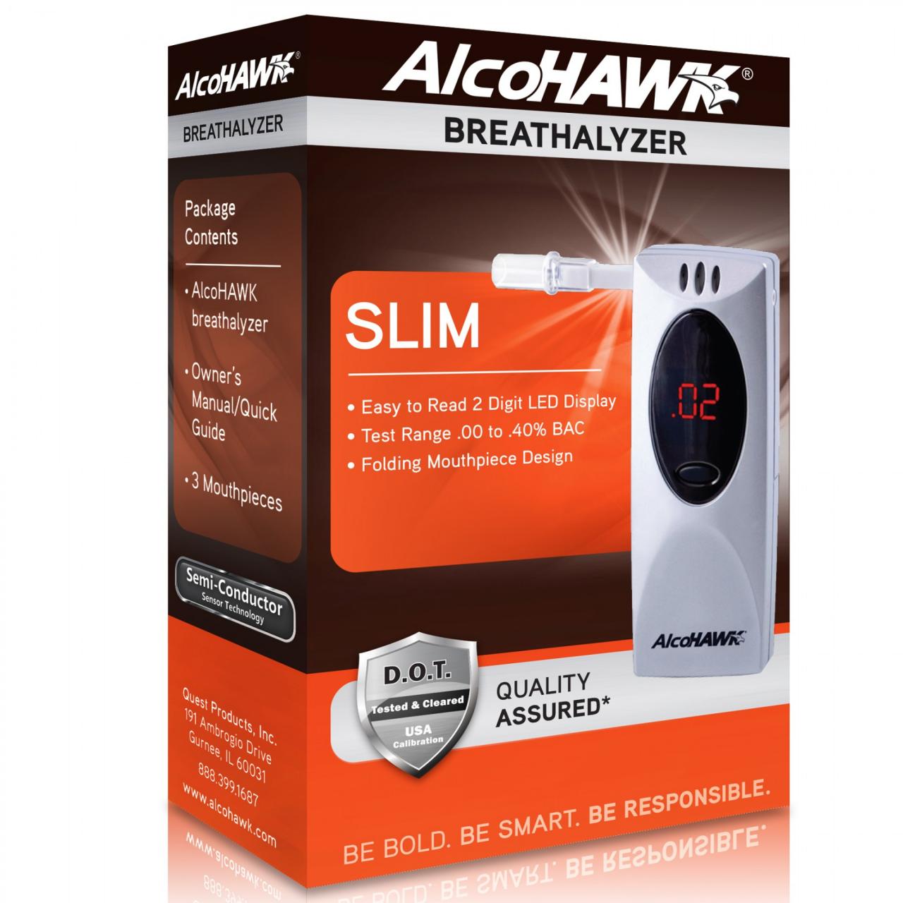 Personal Alcohawk Slim Breathalyzer | AlcoHAWK Breathalyzers