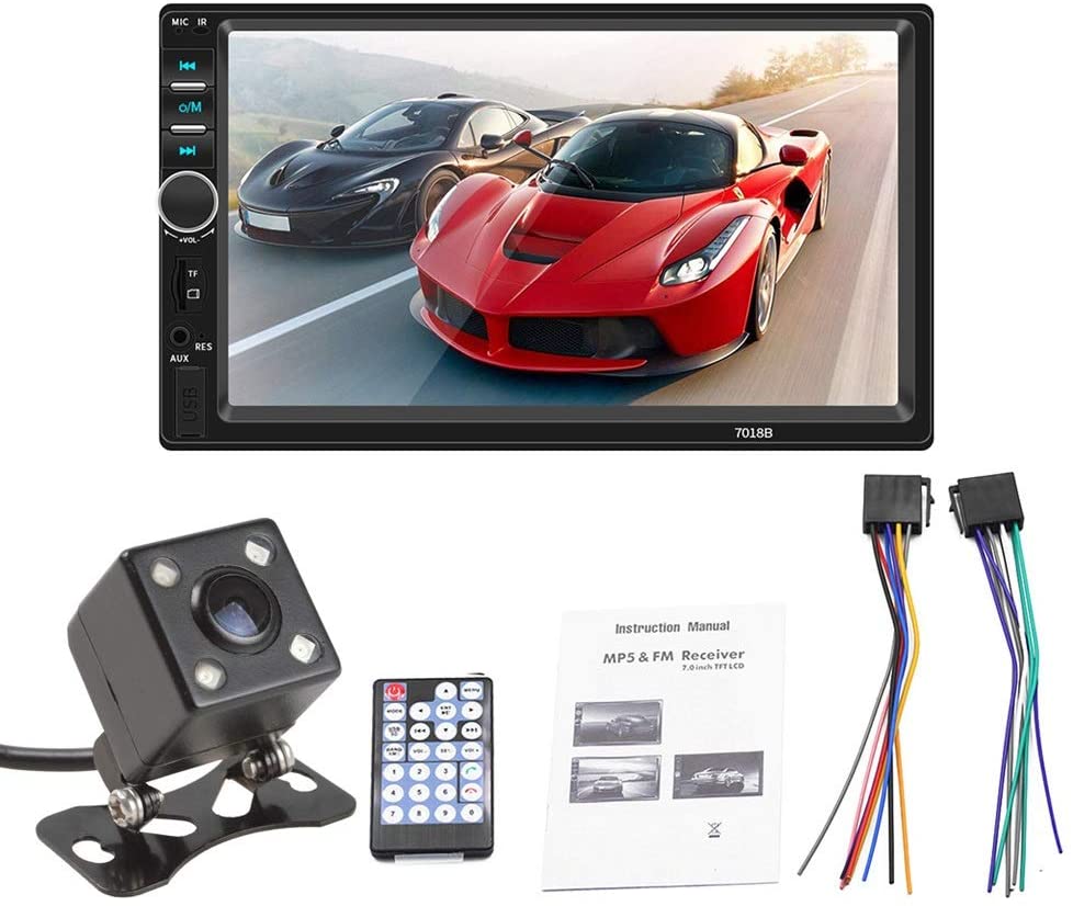 Regetek 7 Double DIN Touchscreen in Dash Bluetooth Car Stereo Mp3 Audio  1080P Video Player FM Radio/AM Radio/TF/USB/AUX-in Remote Control Motors Car  Video royabazaar.com