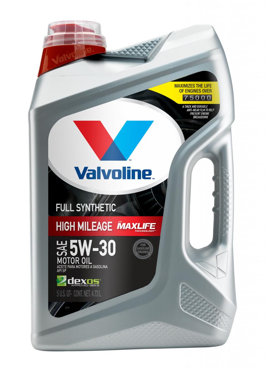 Buy Valvoline Full Synthetic High Mileage with MaxLife Technology SAE 5W-30  Motor Oil 5 QT Online in Hong Kong. B01N13VD1U
