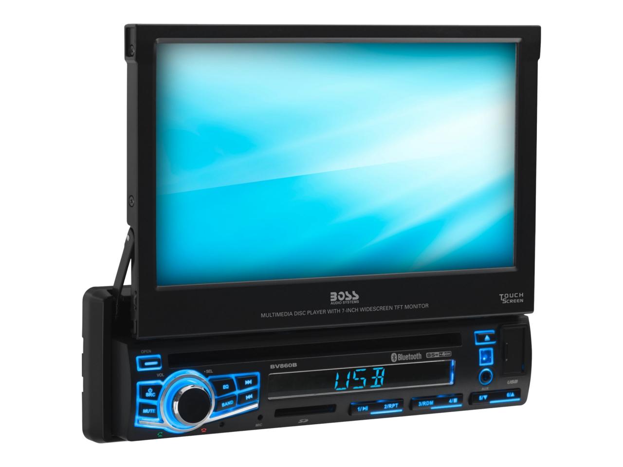 BOSS Audio Systems BV9967BI In-Dash Single-Din 7-Inch Motorized Detachable Touchscreen  DVD CD USB SD MP4 MP3 Player Receiver Bluetooth Streaming and Hands-free  with Remote- Buy Online in Portugal at Desertcart - 1158684.