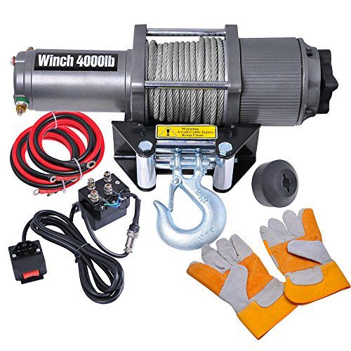 ATV Winches - Yescom 4000 lb Electric Recovery Winch w/ Line Stopper Gloves  ATV Trailer Truck 12V 1.2 | Winch, Electric winch, Planetary gear
