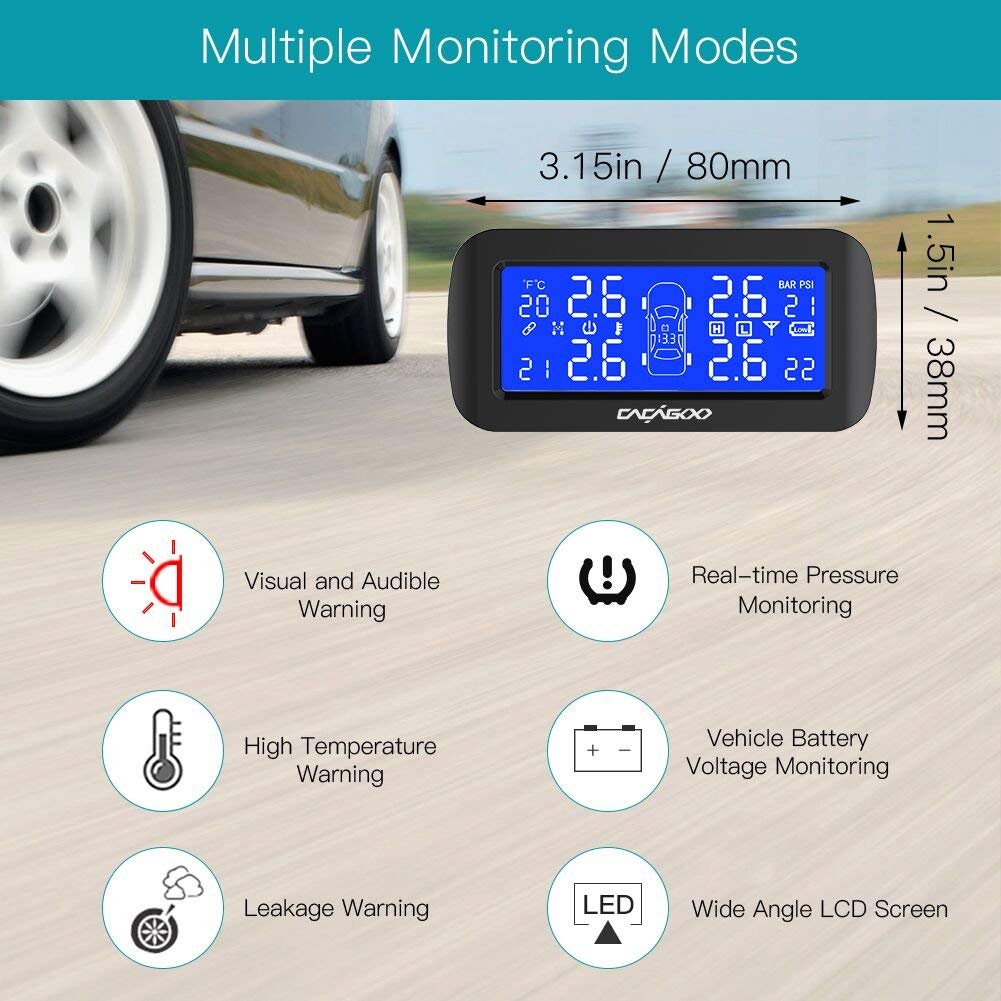 CACAGOO Wireless TPMS Tire Pressure Monitoring System with 4pcs External  Sensors for .91 @ Amazon - IssueWire