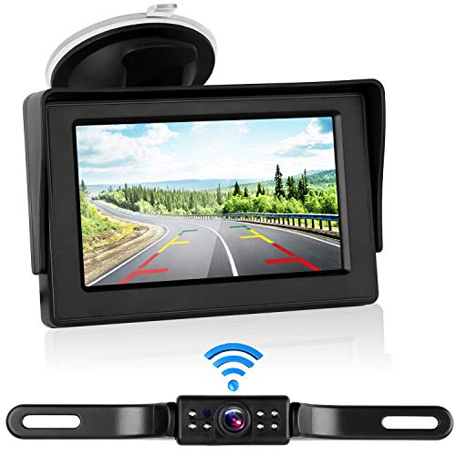iStrong Backup Camera Wireless 4.3' Monitor Kit for Car/SUV/Van Waterproof  License Plate Rear View/Front View Camera 7 LED IR Night Vision Guide Lines  ON/OFF: Buy Online at Best Price in UAE -