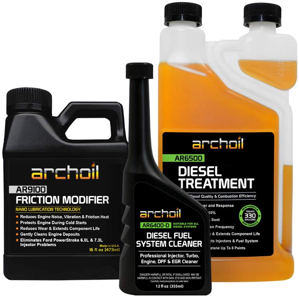 Buy Archoil Ultimate Diesel Kit - AR9100 Friction Modifier (16oz) + AR6500 Diesel  Treatment (33oz) + AR6400-D Diesel Fuel System Cleaner (12oz) Online in  Indonesia. B08QNJ6GT9