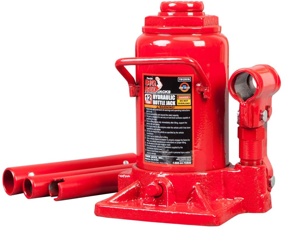 Buy BIG RED T93007 Torin Hydraulic Stubby Low Profile Welded Bottle Jack,  30 Ton (60,000 lb) Capacity, Red Online in Turkey. B000234ITE