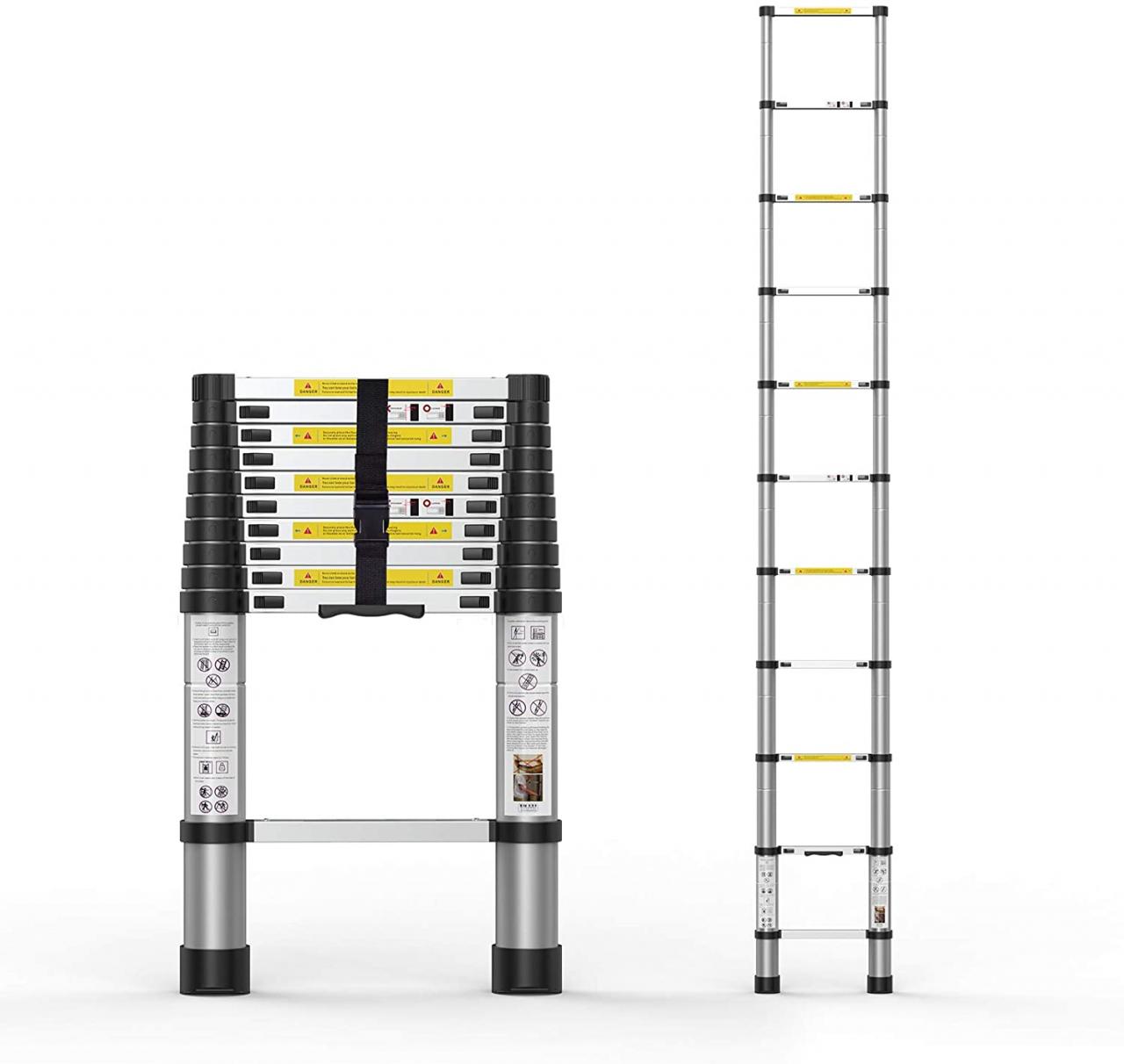 Buy Telescoping Extension Ladder 10.5FT, Aluminum Telescopic Ladders with  Carry Bag for Outdoor Indoor Use Online in Indonesia. B08G8JHFXW