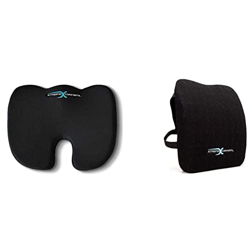 Buy Xtreme Comforts Desk Chair Cushions for Back Support and Tailbone  Relief - Memory Foam Coccyx Seat Cushion w/ Handle & Bag for Home Office or  Travel - Original Online in Vietnam. B00V2L5JRA