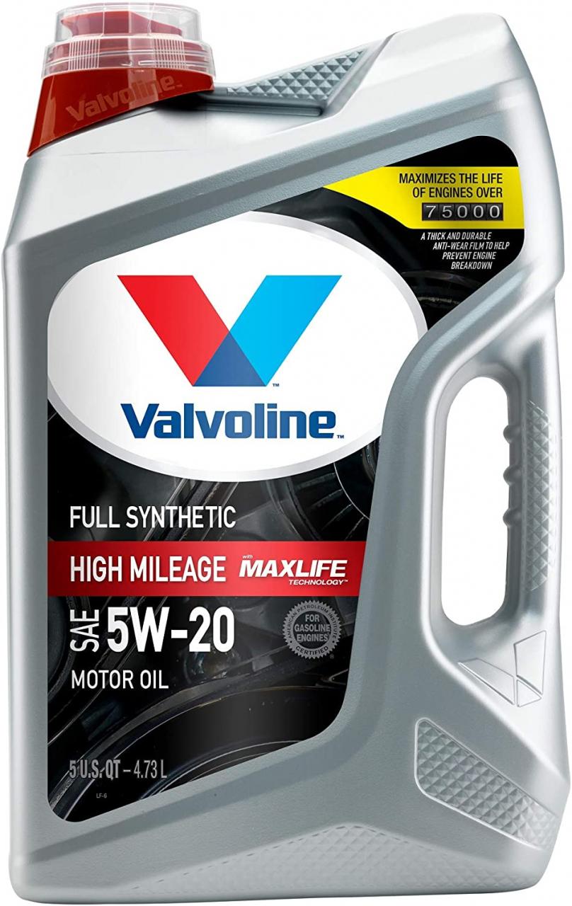 Buy Valvoline Full Synthetic High Mileage with MaxLife Technology SAE 5W-20 Motor  Oil 5 QT Online in Italy. B01MR8XZZV