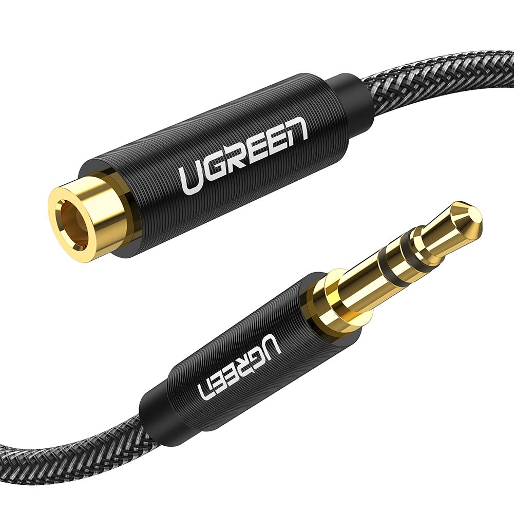 Buy UGREEN Headphone Extension Cable, Nylon Braided 3.5mm Audio Male to  Female Extension Adapter Multi Shielded Aux Jack Extender Gold Plated Cord  Compatible with iPhone iPad Tablets Media Players 3FT Online in